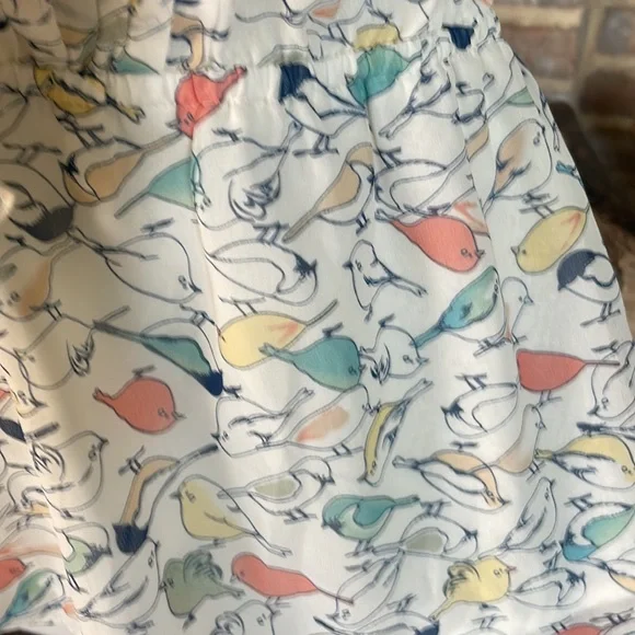 💥LC Lauren Conrad Peplum bird blouse (L) - Picture 5 of 6